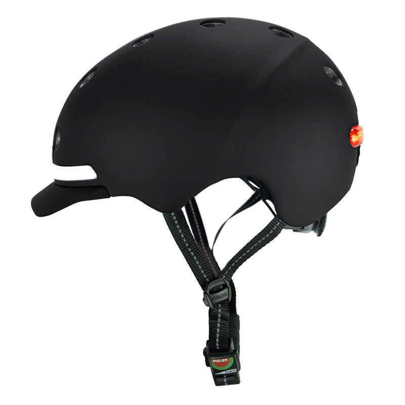 Hełm melonowy z oświetleniem E-Series Black Ice M-L