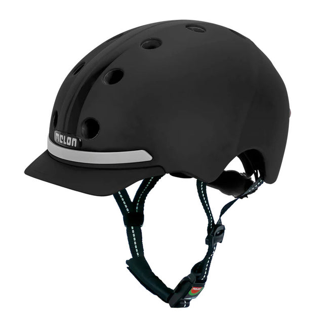 Hełm melonowy z oświetleniem E-Series Black Ice M-L