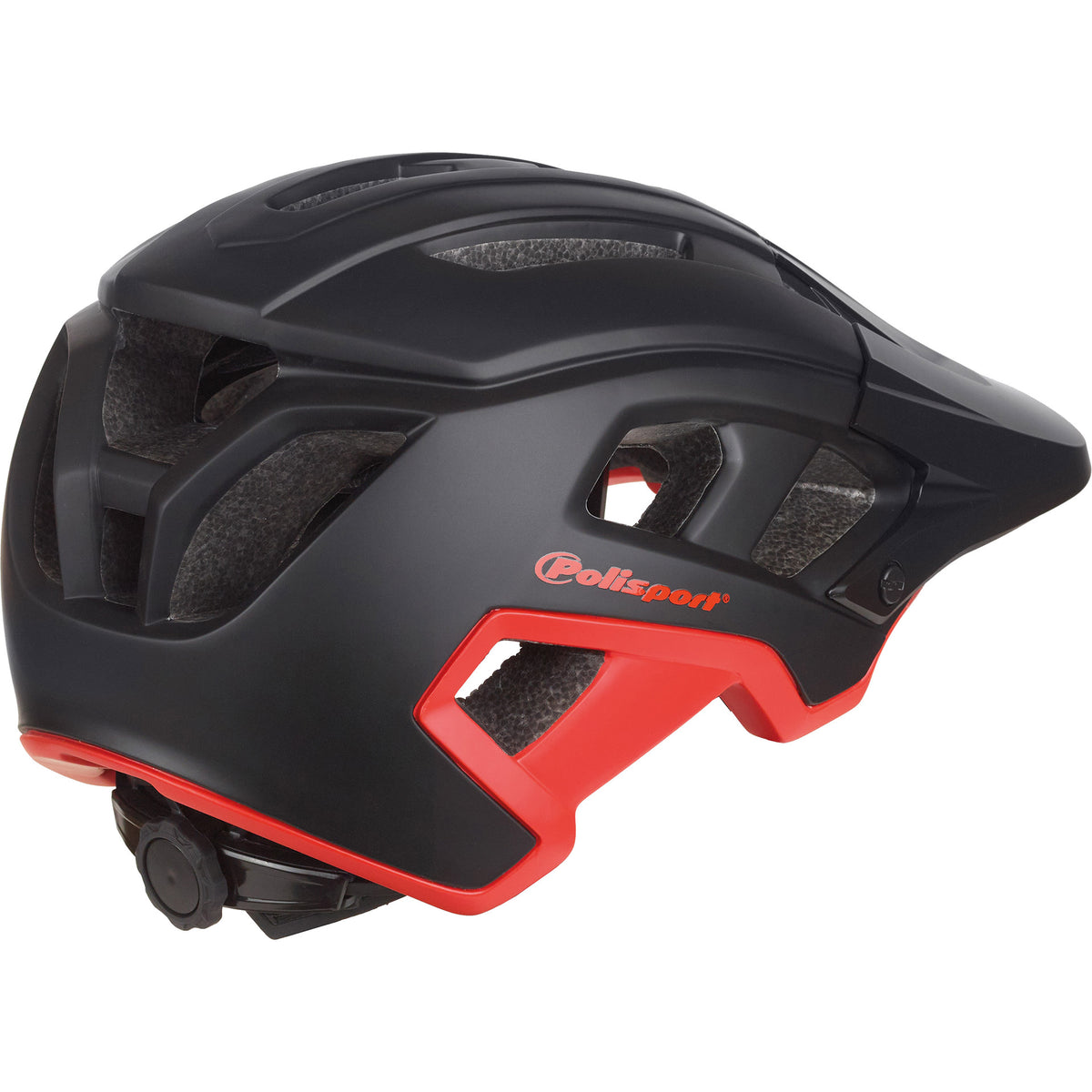 Hełm rowerowy Polisport Mountain Pro M 55-58 cm Czarny czerwony