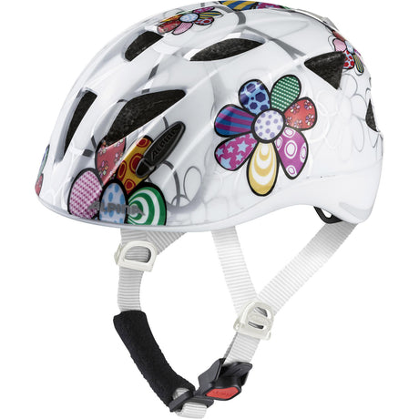 Kask sportowy dziecięcy Alpina ximo flash biały kwiat 49-54 połysk
