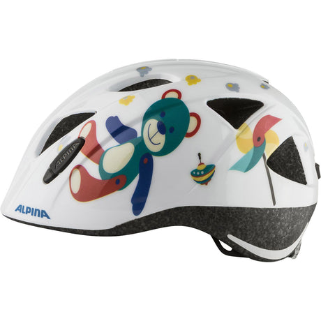 Kask sportowy dziecięcy Alpina ximo biały miś 47-51 połysk