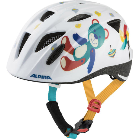 Kask sportowy dziecięcy Alpina ximo biały miś 49-54 połysk