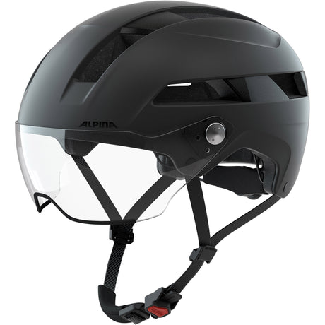 Sportowy kask miejski Alpina Soho Visor 51-56 w kolorze czarnym matowym
