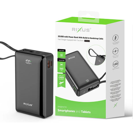 Olympic Sportswear Rixus Power Bank RXPB02B 20 000 mAh Li-Ion USB-C -A Czarny