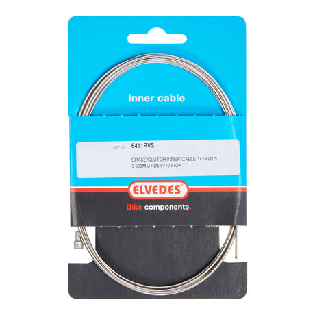Elvedes REM Binnenkabel 2000 mm (10) V-NIPLE STALIM STEL 6411RVS 10