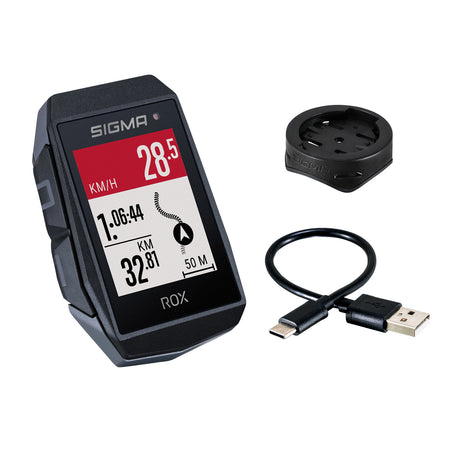Sigma Rox 11.1 Evo GPS SW SWO Stand Simple Holder + USB-C kabel ładowania