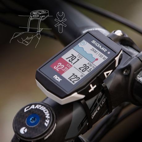 Sigma ROX 11.1 EVO GPS ZW White Standard Uchwyt sterujący + Kabel ładujący USB-C