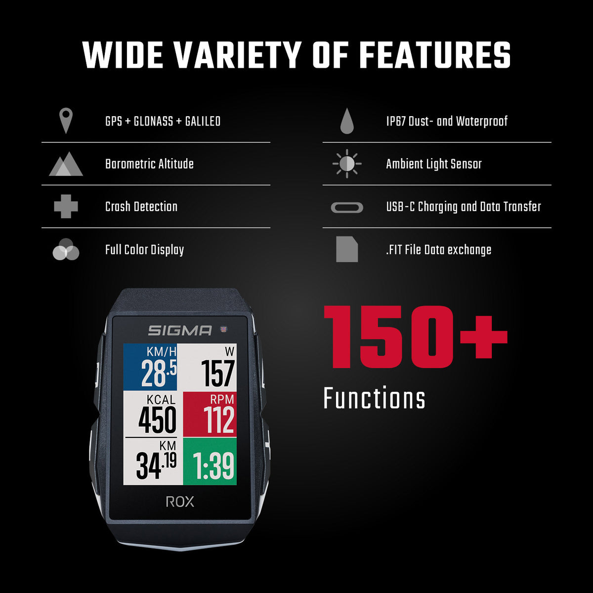 Sigma ROX 11.1 EVO GPS HR Zestaw WI Short Butler+Ant+Ble Borst+USB-C