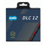 Łańcuch rowerowy KMC DLC 12 126 Schakels - Czerwony czarny - 272G