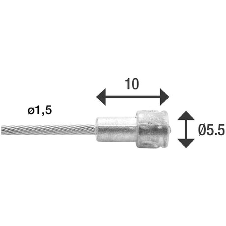 Elvedes linki systemy bv elvedes linka hamulca 2000mm stal nierdzewna gładka �1,5mm v-nypple