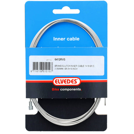 Linka hamulca Elvedes 2250 mm ze stali nierdzewnej, złączka V 1,5 mm