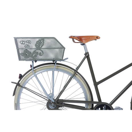Bazylia Cento Flower - Koszyk rowerowy - z tyłu - Olive Green