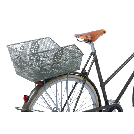 Bazylia Cento Flower - Koszyk rowerowy - z tyłu - Olive Green