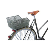 Basil Cento Flower S - Kosz rowerowy - z tyłu - Olive Green
