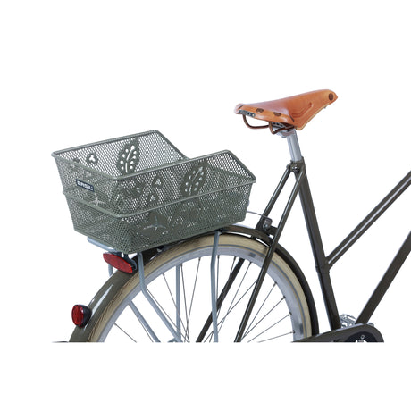 Basil Cento Flower S - Kosz rowerowy - z tyłu - Olive Green