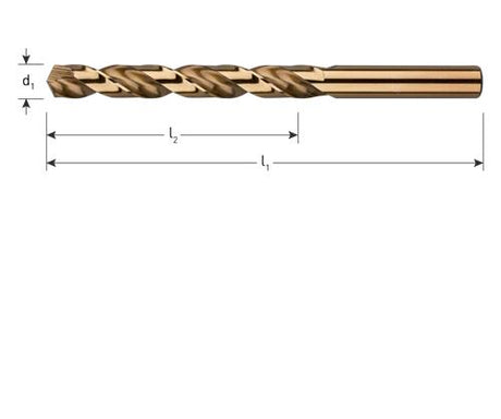 Wiertło kręte Rotec hss-co din338 3,5 mm