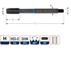 Rotec maszynowy kran din376 m10 stal nierdzewna ds