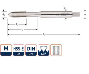 Gwint maszynowy Rotec d371 aluminium m6