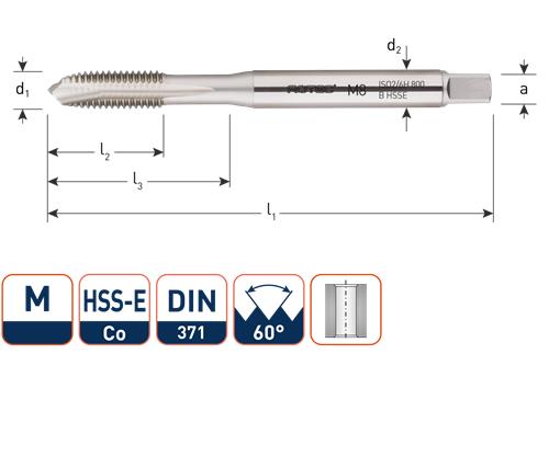 Gwint maszynowy Rotec d371 aluminium m6
