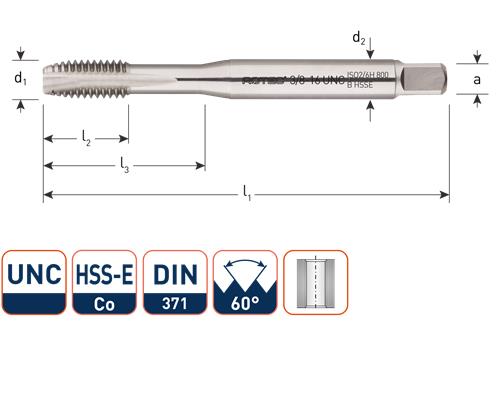 Gwint maszynowy Rotec nr 8 unc din371