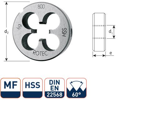 Okrągła płyta do cięcia Rotec MF14x1,5 hss
