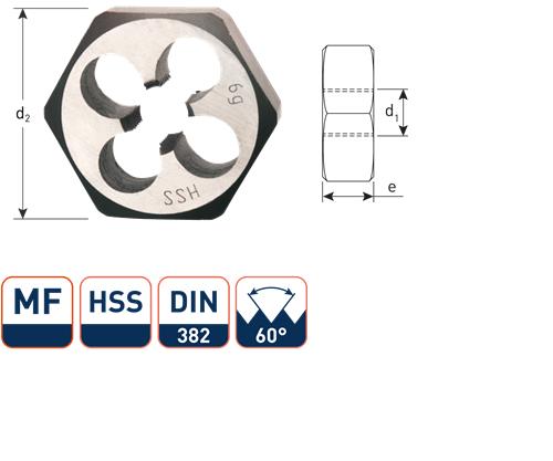 Nakrętka sześciokątna Rotec mf30x2 din382 hss