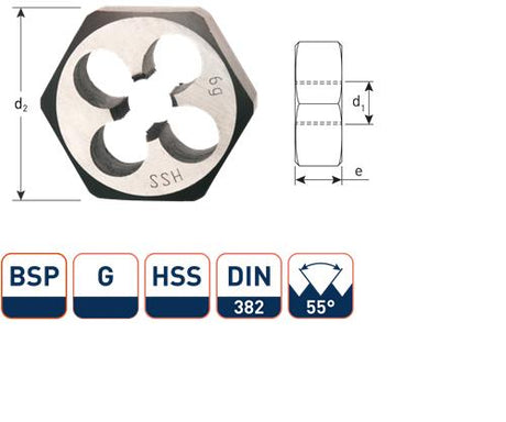 Nakrętka sześciokątna Rotec bsp g1 8 din382 hss