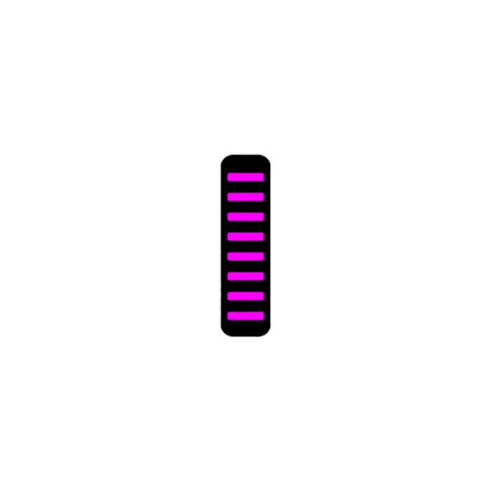Śruba Rrp Proguard na v1 - przód - naklejka - standard - magenta