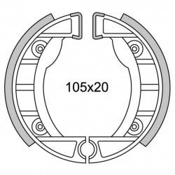 Segment hamulca Newfren GF0152 CIAO, SI Ø105 mm dla (koło odlewane)