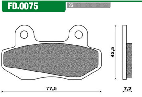 Blok hamulca tarczowego FD0075 NSR Chiny