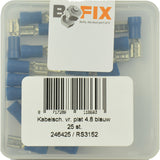 BOFIX Cable Shoe Amp Woman Plat 4,8 mm Blue (25st)
