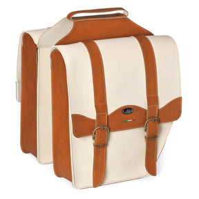 Podwójna torba Monte Grappa 17l Cruiser Vintage, koniak, krem