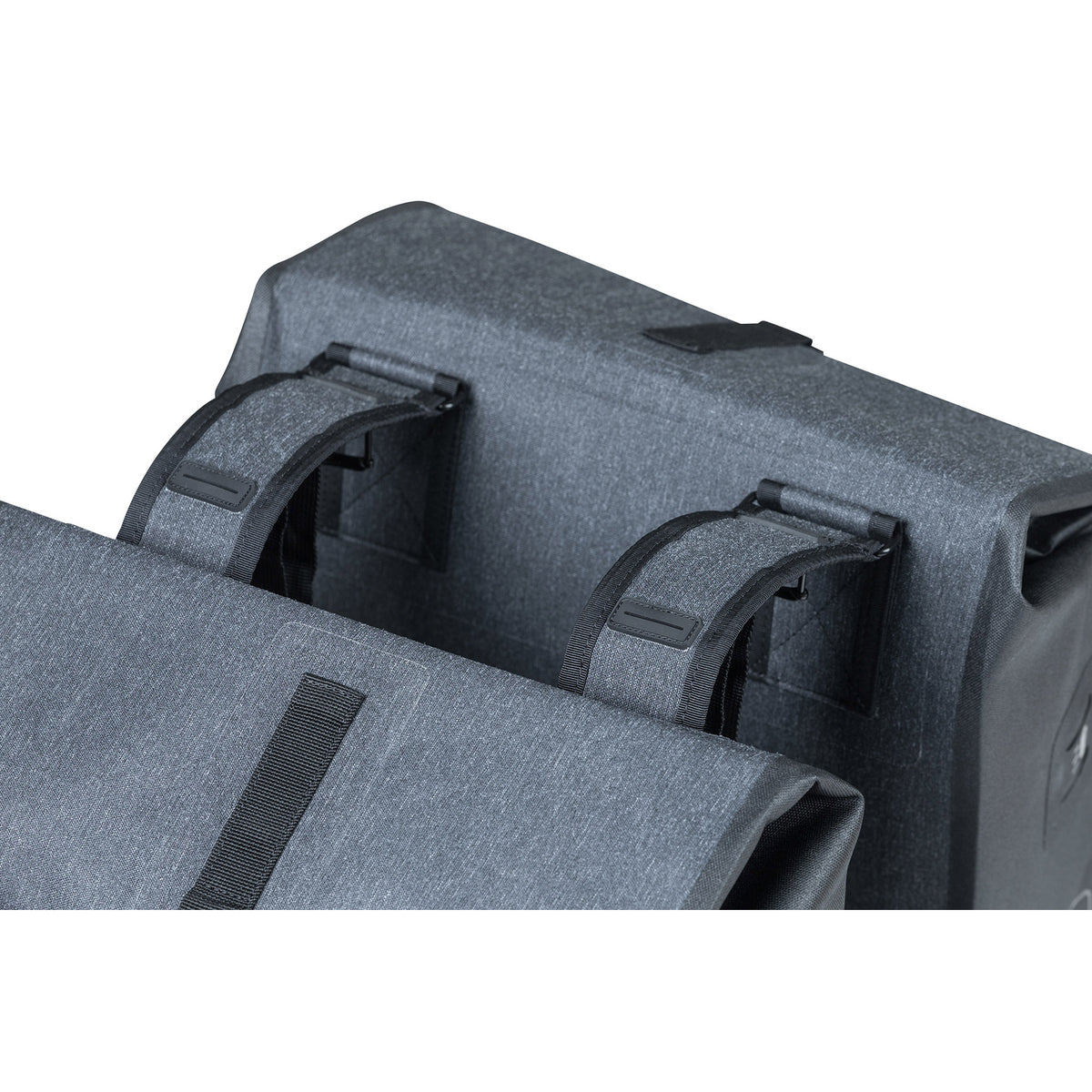 Bazylia miejska sucha podwójna torba rowerowa - Grey, 50L