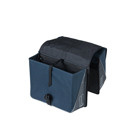 Podwójna torba rowerowa bazyliowa, woda, granatowa czarna, 35L
