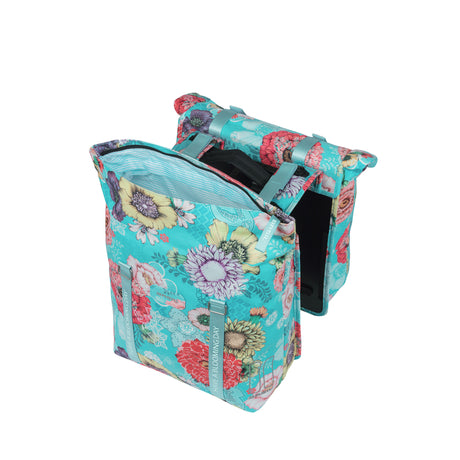 Podwójna torba rowerowa Basil Bloom Field, wodoodporna, niebieska, 35L