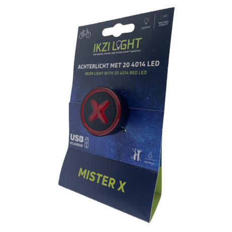 Lampka tylna Buzaglo ikzilight mr x z diodą LED 4014, ładowana przez USB