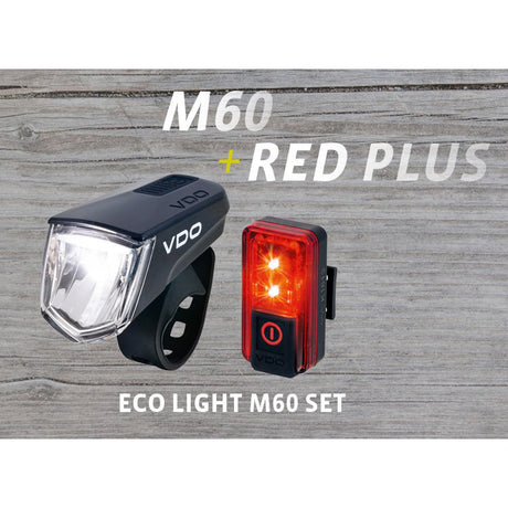 Zestaw oświetlenia VDO Eco Light M60 USB + Red Plus USB