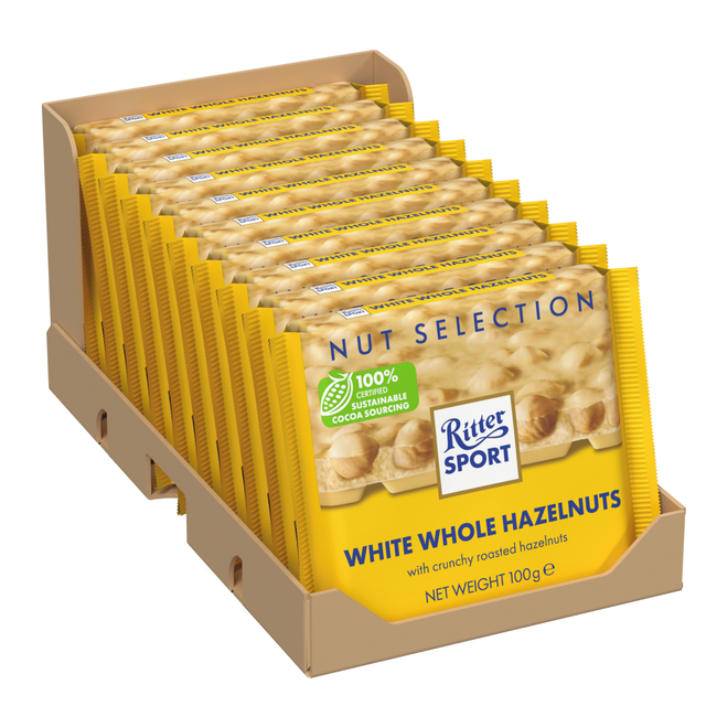 Ritter sport biały cały orzech laskowy (10x 100gr)