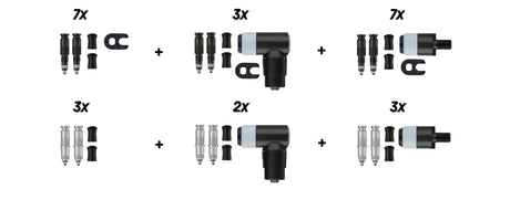 Schwalbe benelux b.v. Zestaw do konwersji zaworów Schwalbe Clik SV-SCV DV-SCV 25 sztuk