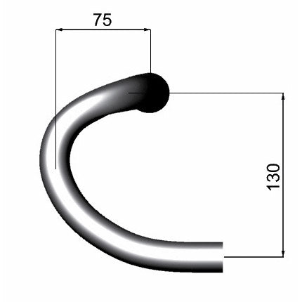 Deda Kierowanie Bend Zero-100 mata zewnętrzna 44 cm czarna