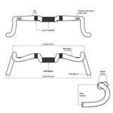 Deda Kierowanie Gera Gera Gravel 480 mm POB 31,7 mm Carbon