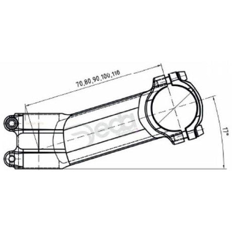 Deda a-head nok zero 90 mm Bob Alu 73-17gr. 31,7 mm OEM