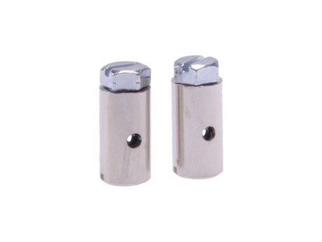 Sutki śrubowe 15 x 8 mm srebrne 2 sztuki