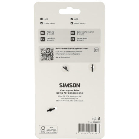 Rema tip top holandia b.v. Reflektor simson aurora b-line 5s