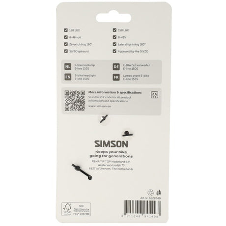 Reflektor Simson Aurora e-line 150s
