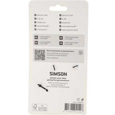 Reflektor Simson Aurora e-line 100r