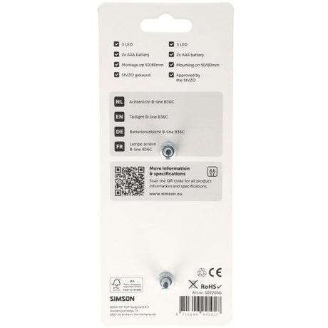 Rema tip top holandia b.v. Lampa tylna Simson Aurora B-line B36C
