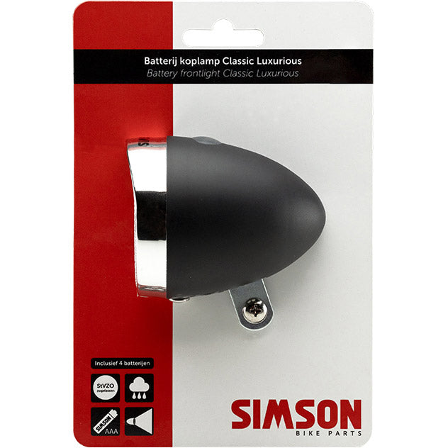 Reflektor Simson Classic Luxury na baterie czarny (10 szt.)