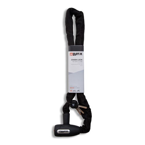 Lynx łańcuchowy zamek 5,5 x 85 cm Black Cityline M