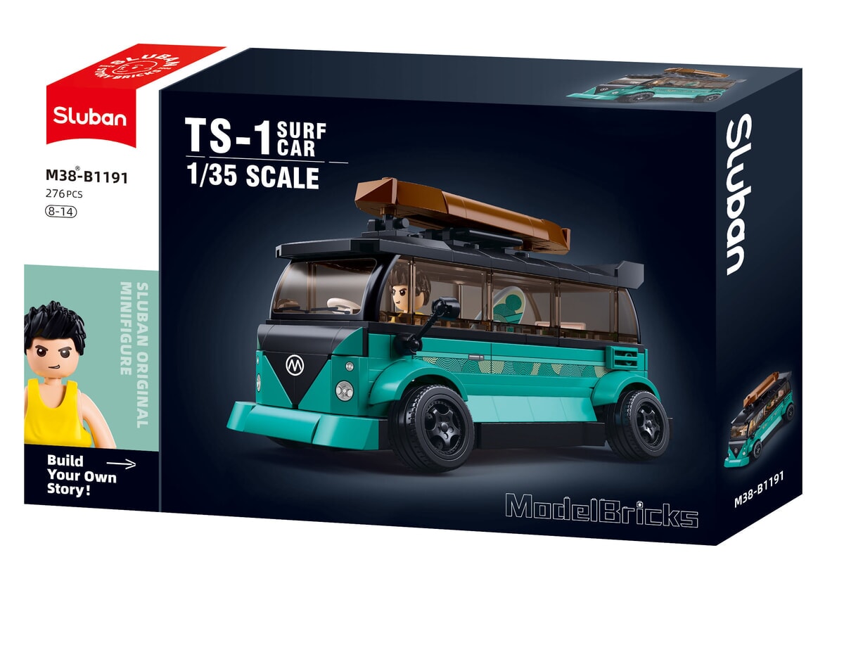 Sluban modelbricks samochód surfingowy (m38-b1191)